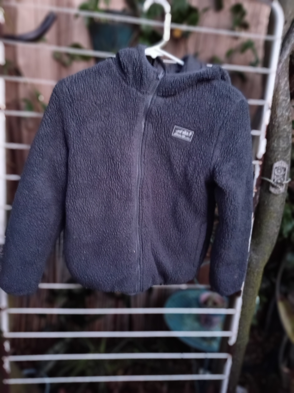 Eddie Bauer Kids Dark Gray Plush Hooded Jacket
